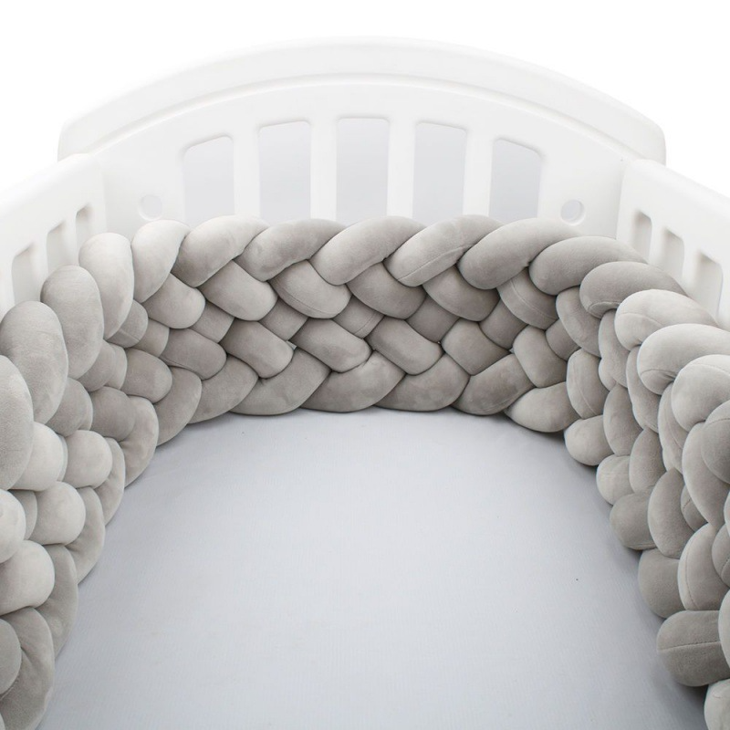 Tour de lit tressé bébé Babyhouse – Uni 6 Brins