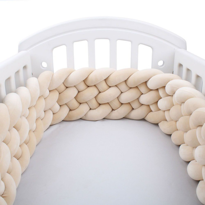 Tour de lit tressé bébé Babyhouse – Uni 6 Brins