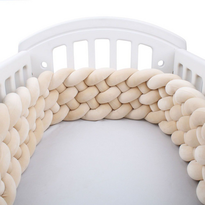 Tour de lit tressé bébé Babyhouse – Uni 6 Brins
