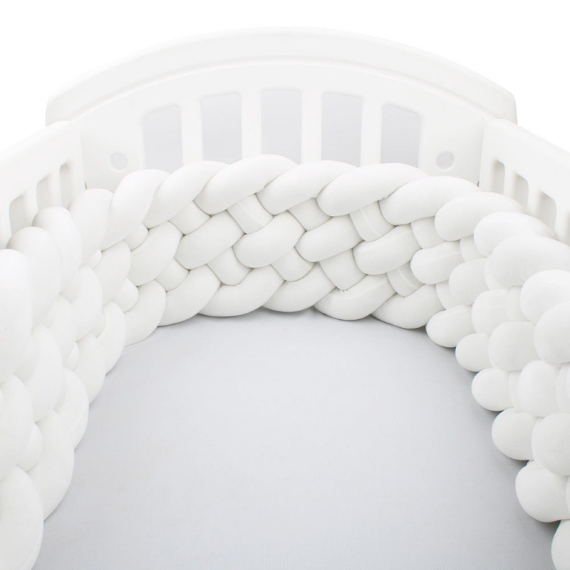 Tour de lit tressé bébé Babyhouse – Uni 6 Brins