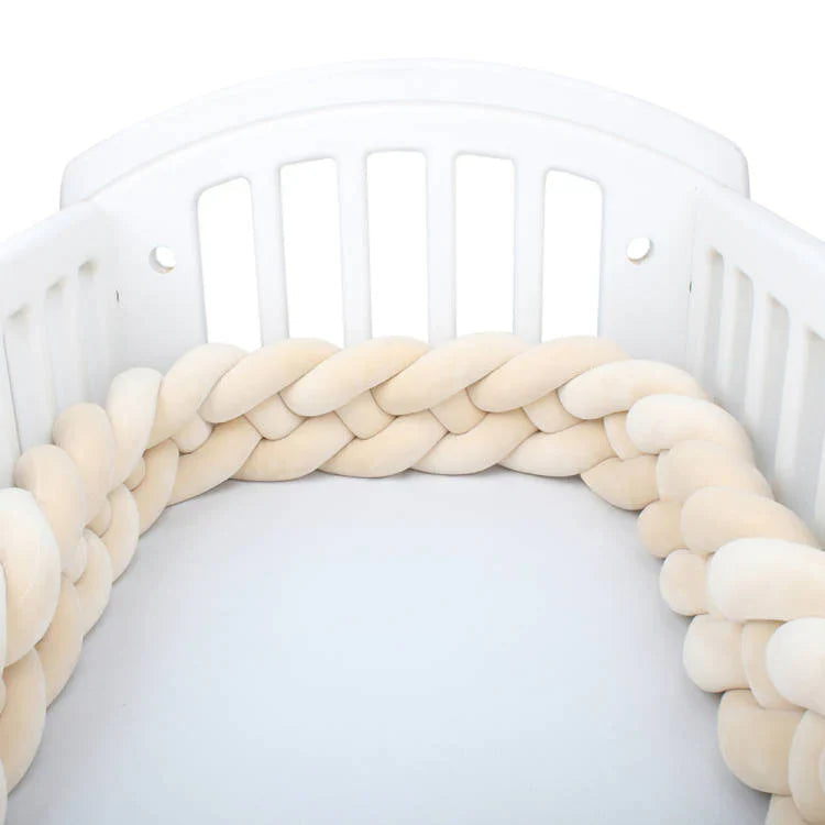 Tour de lit tressé bébé Babyhouse – Uni 4 Brins
