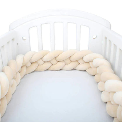 Tour de lit tressé bébé Babyhouse – Uni 4 Brins