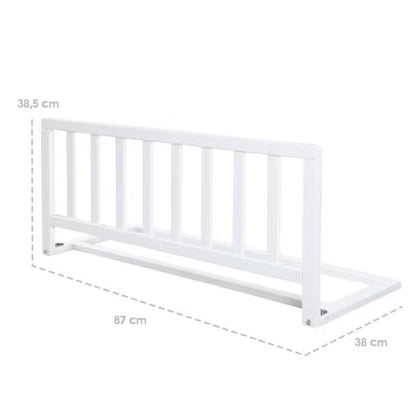 Barrière de lit en bois blanc Babyhouse – Protection anti-chute bébé et enfants