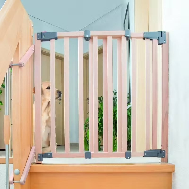 Barrière de sécurité pour escaliers en bois massif avec portillon Babyhouse