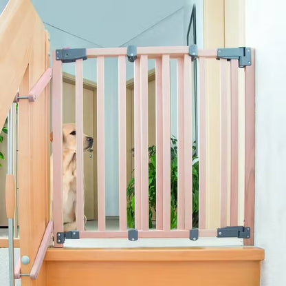 Barrière de sécurité pour escaliers en bois massif avec portillon Babyhouse