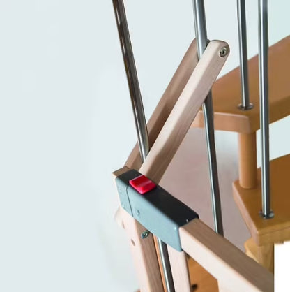 Barrière de sécurité pour escaliers en bois massif avec portillon Babyhouse