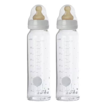 Biberon en verre transparent Babyhouse - pack de 2