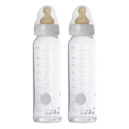 Biberon en verre transparent Babyhouse - pack de 2
