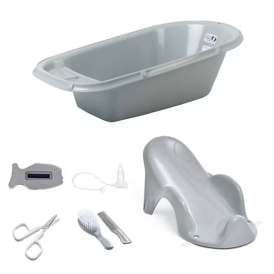 Pack bain bébé 1er âge 7-en-1 Babyhouse – Baignoire, transat et accessoires