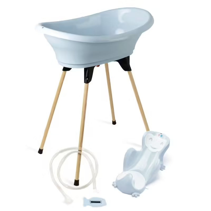 Pack bain bébé 5-en-1 Babyhouse – Baignoire sur pied, transat et accessoire