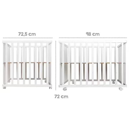 Parc bébé rectangulaire sur roulettes Babyhouse