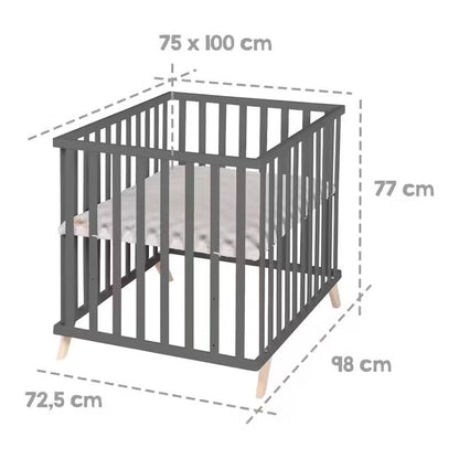 Parc bébé scandinave en bois massif Babyhouse