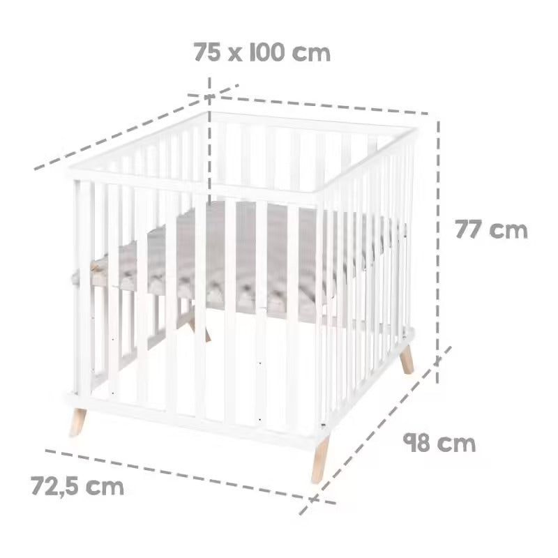 Parc bébé scandinave en bois massif Babyhouse