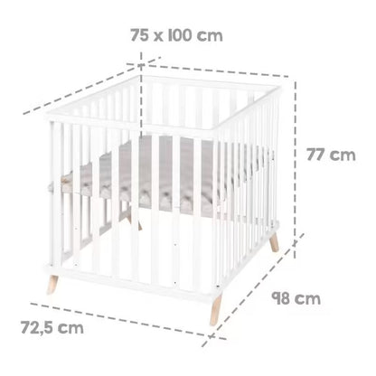Parc bébé scandinave en bois massif Babyhouse